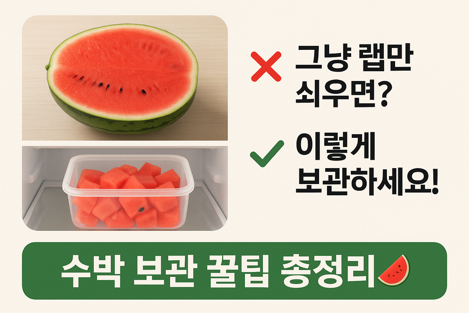 수박 보관 방법｜단맛 유지하는 여름철 수박 보관 꿀팁 총정리!