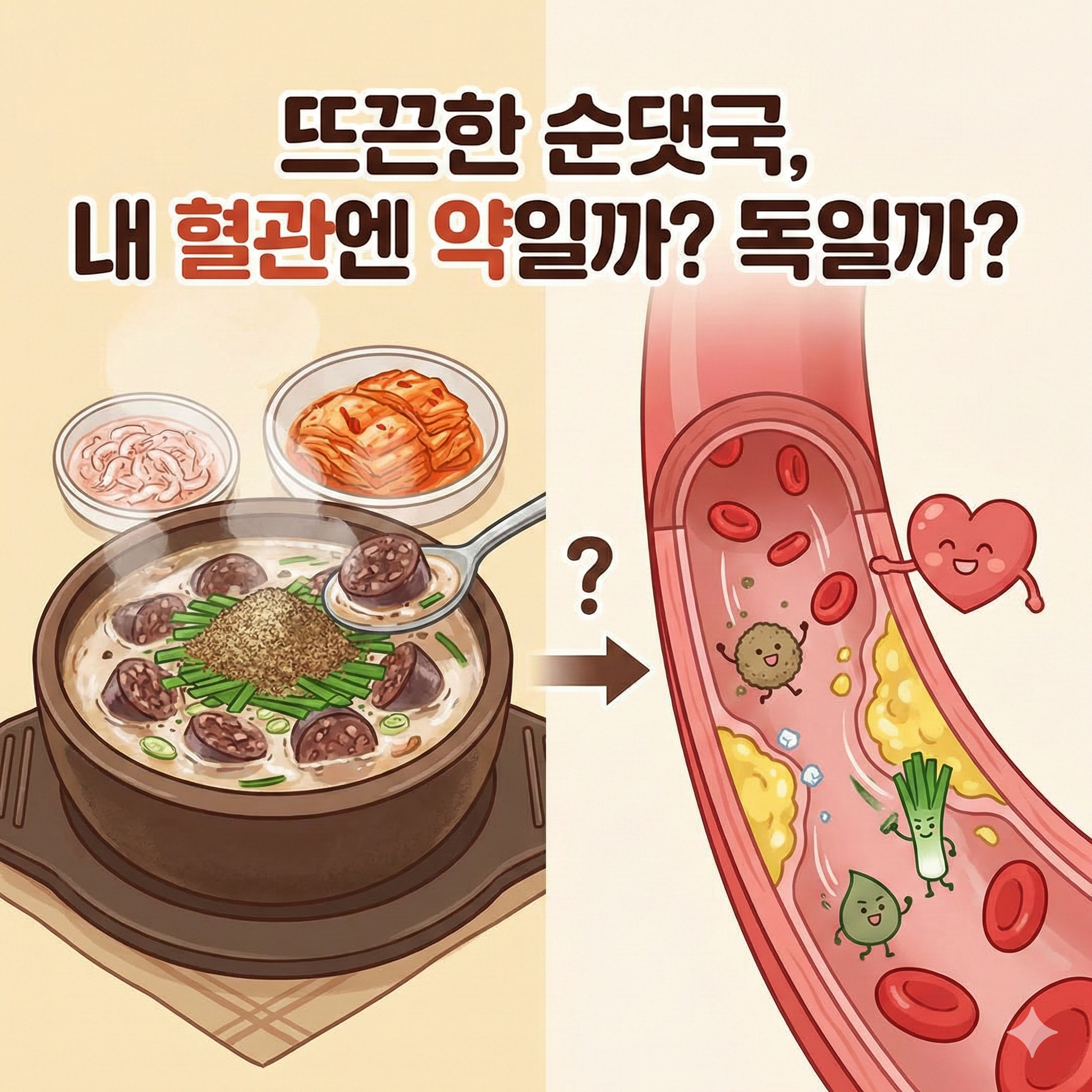 뜨끈한 순댓국 한 그릇, 내 혈관에는 약일까 독일까?