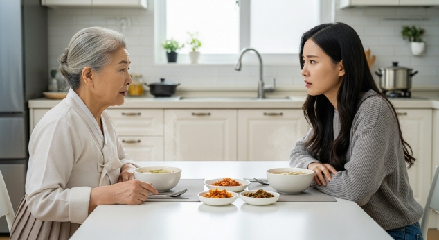 가족 보호자의 돌봄 스트레스; 대화 장면