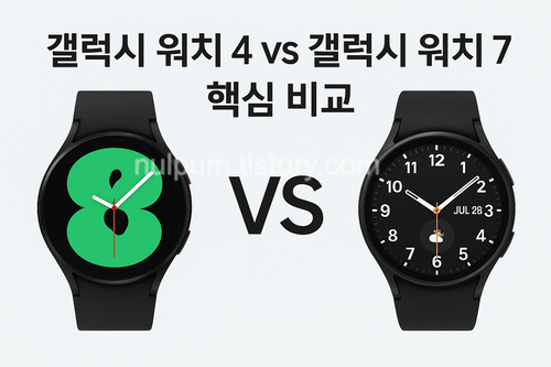 갤럭시워치4 와 갤럭시워치7