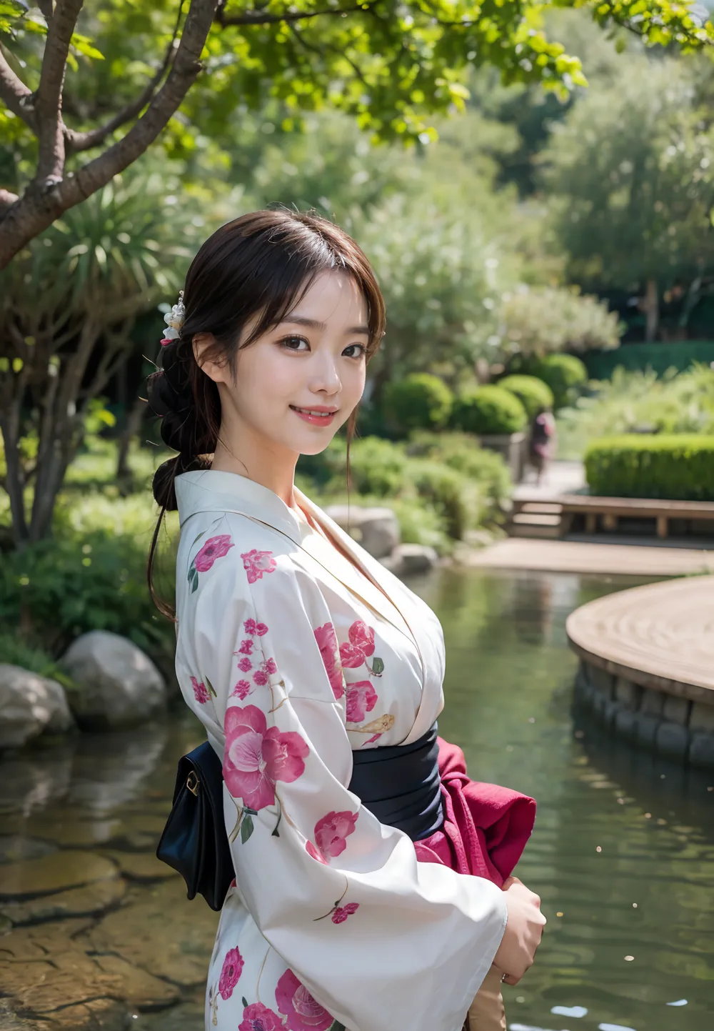 WEBUI AI 실사 일본 의상 기모노