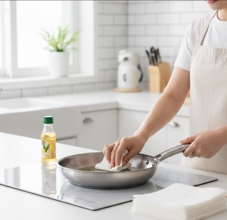 프라이팬 첫 개시 전에 꼭 해야 하는 한 가지 &ndash; 오래 쓰는 집은 모두 하는 루틴