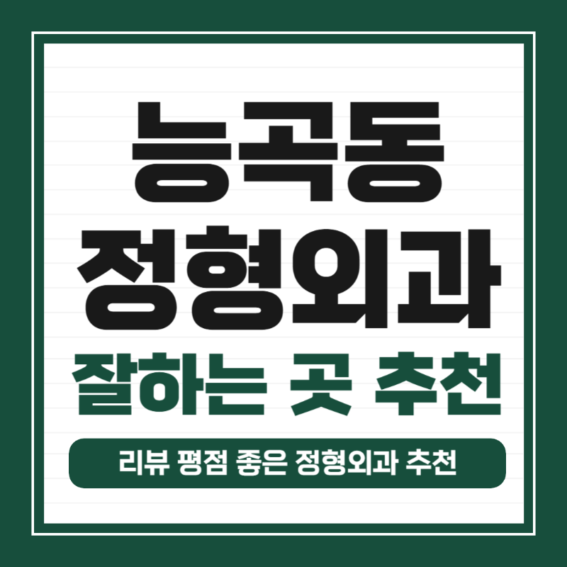 고양시 능곡동 정형외과 유명하고 잘하는 곳 추천 TOP 5