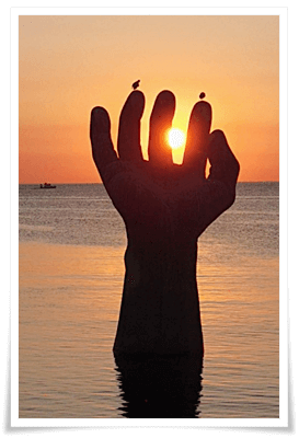 포항 호미곶 상생의 손 일출