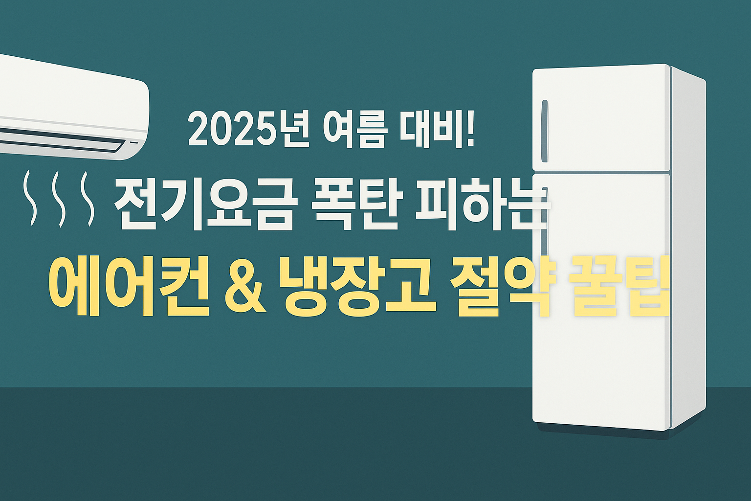 2025년 여름 대비! 전기요금 폭탄 피하는 에어컨 &amp; 냉장고 절약 꿀팁