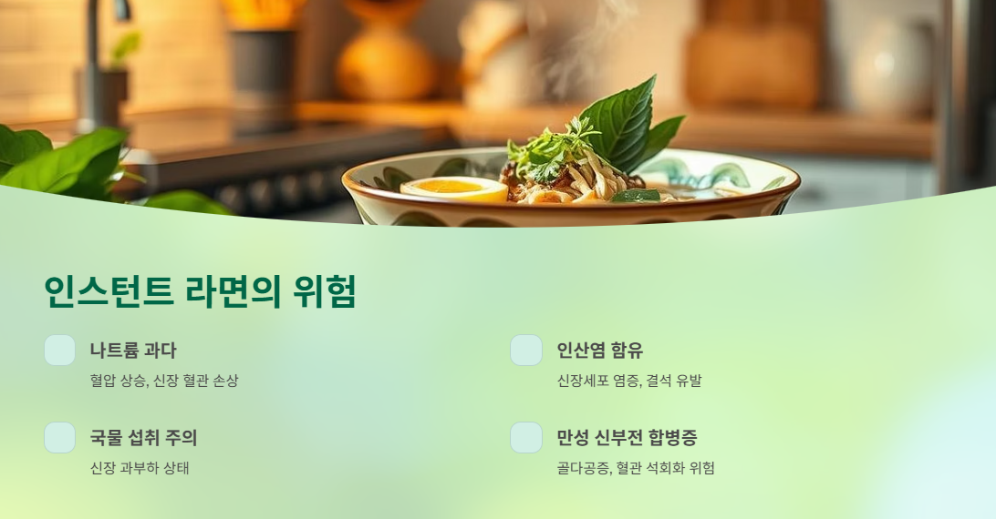 인스턴트 라면 &ndash; 나트륨과 인산염의 이중 공격