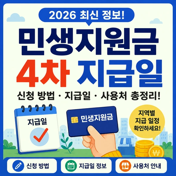 민생지원금 4차 지급일