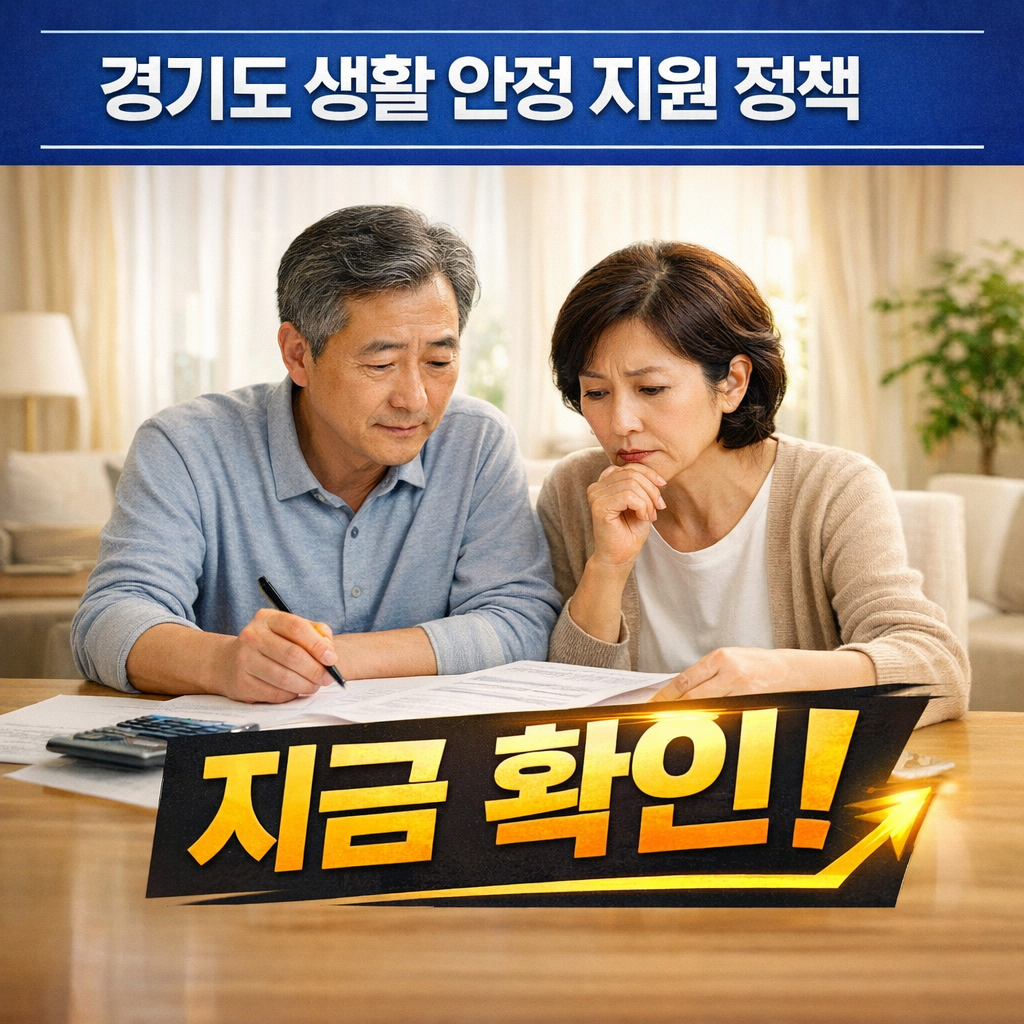 40~50대 경기도 생활 안정 지원 정책 확인 필수!