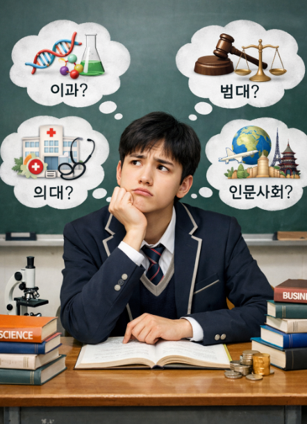 진로에 고민하는 학생