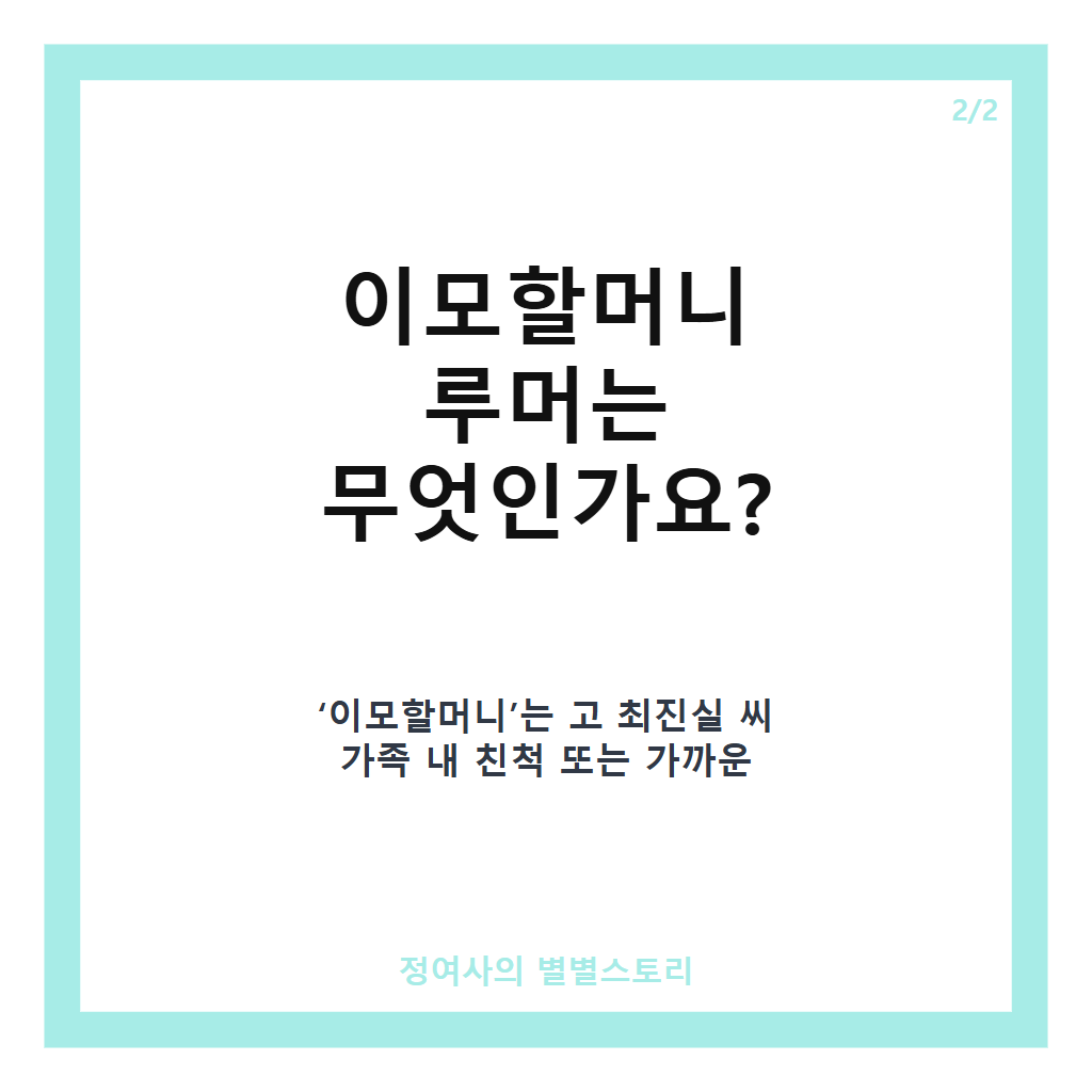 홍진경 해명 이모할머니 아니다, 최준희 남편 소개 루머 직접 반박 카드뉴스 3