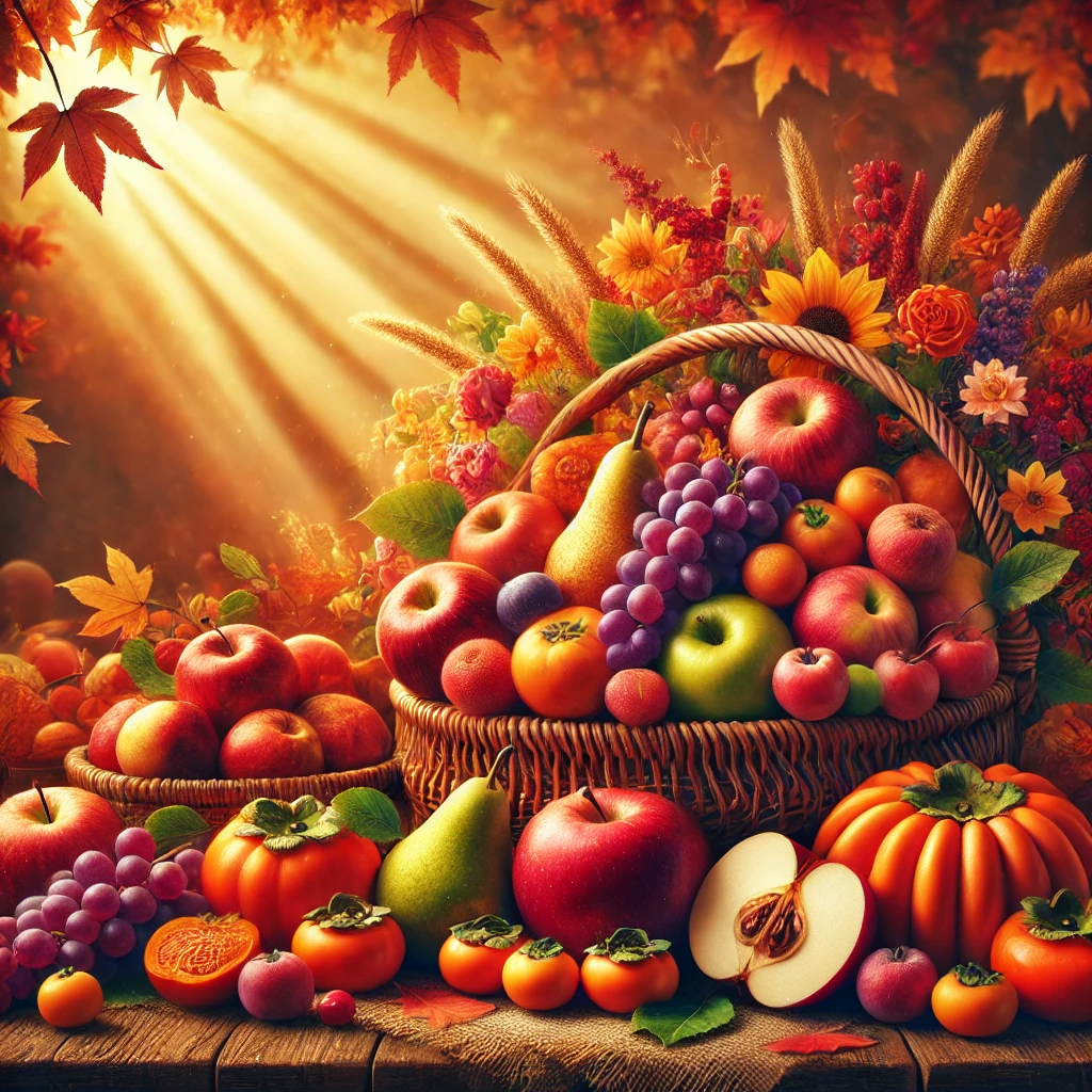 추석의 풍성한 과일 모습