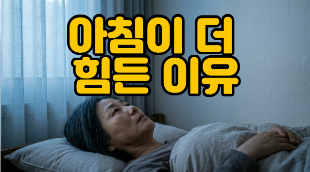 아침이 힘든이유
우울감, 뇌과학이유, 갱년기증상