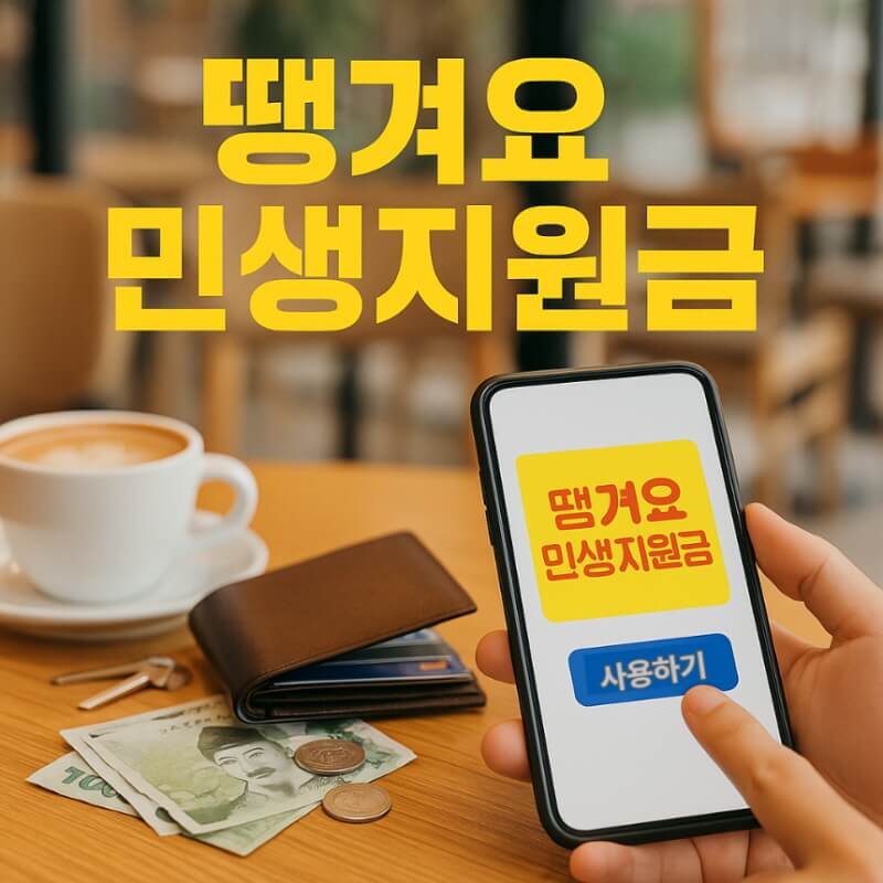 땡겨요 민생지원금 기준 완화와 사용 조건 및 지역상품권 가능 관련 사진