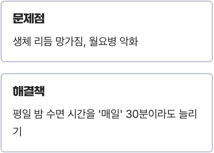 주말 몰아 자기는 임시방편일 뿐