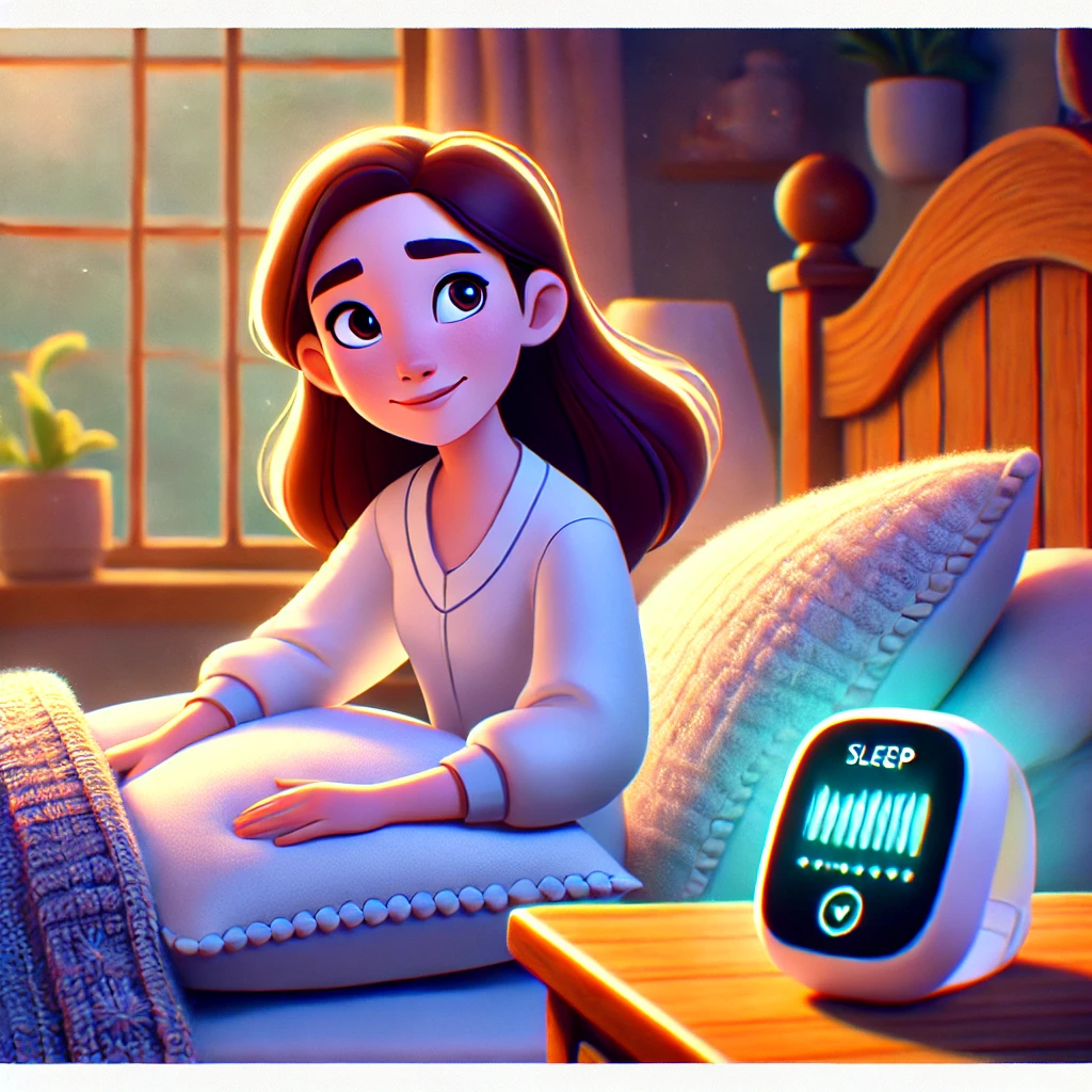 수면 자세 교정을 돕는 스마트 베개와 클리닉 장면