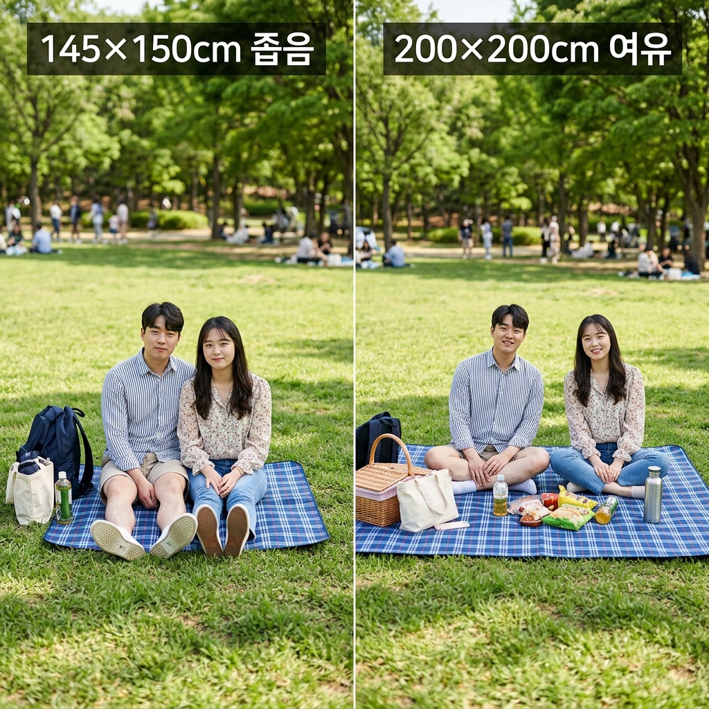 피크닉매트 고르는법 사이즈 선택