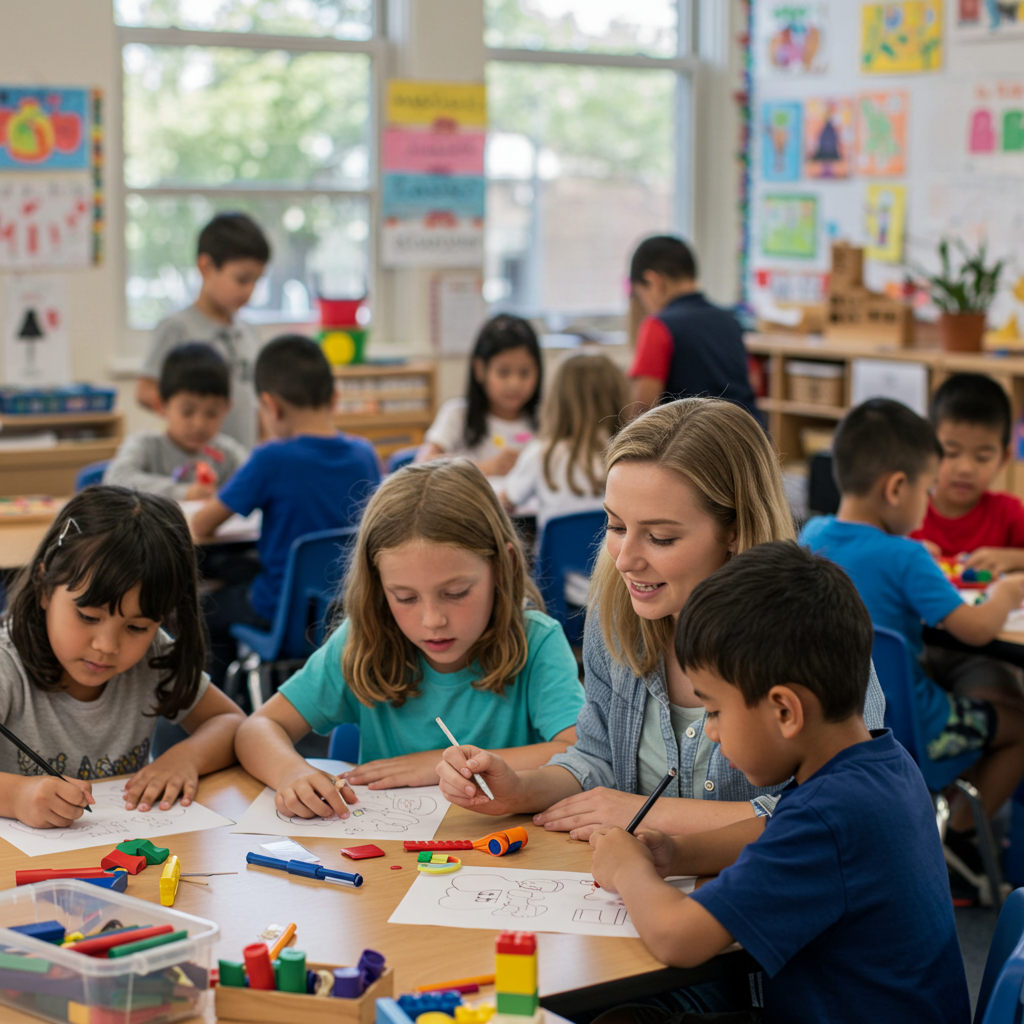 초등 돌봄교실하는 이미지