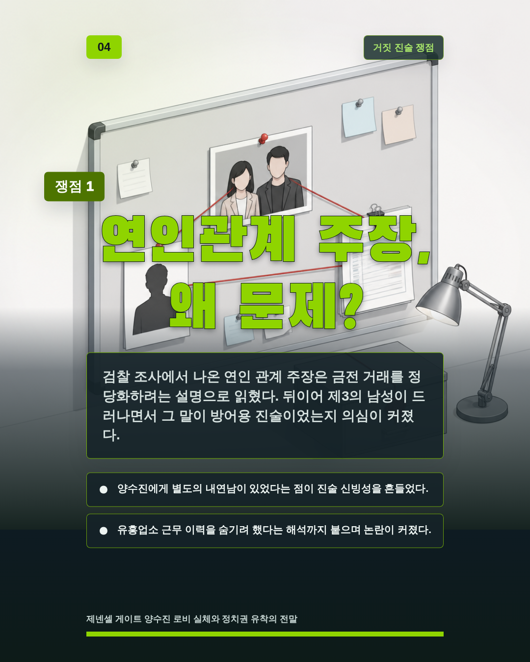 연인관계 주장, 왜 문제?