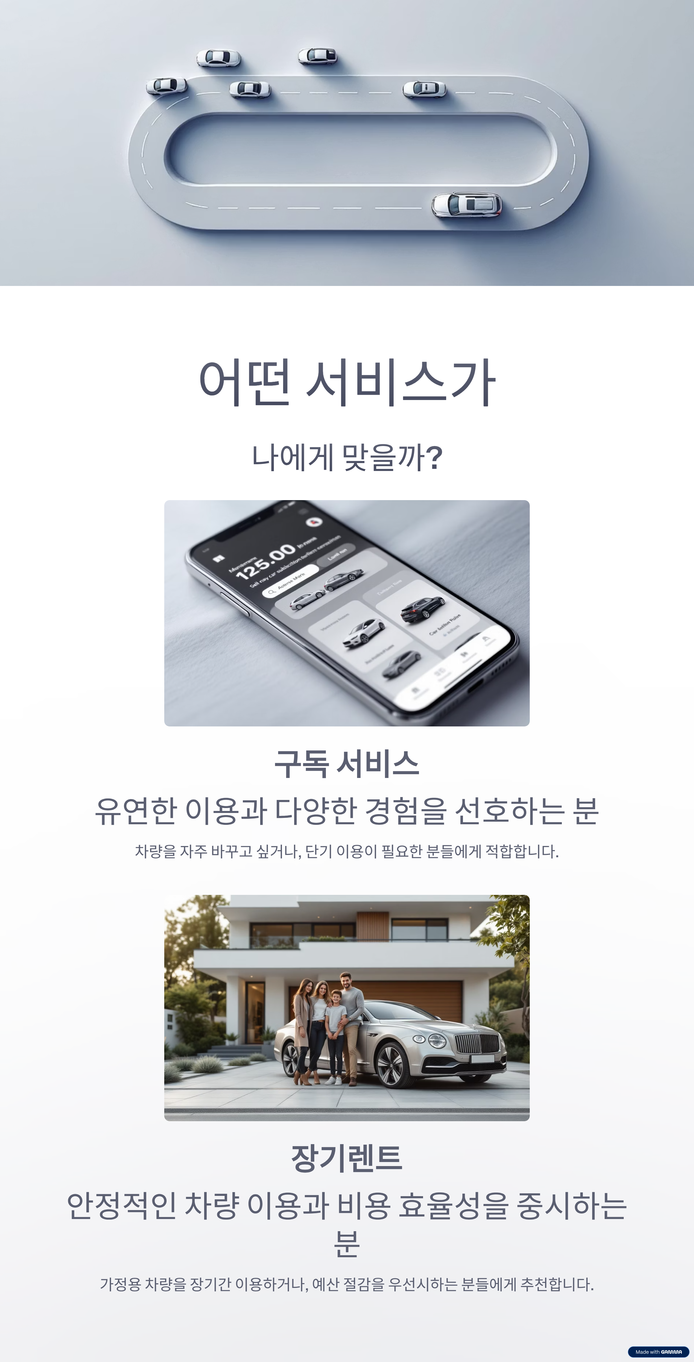 자동차 구독 서비스 vs 장기렌트 차이