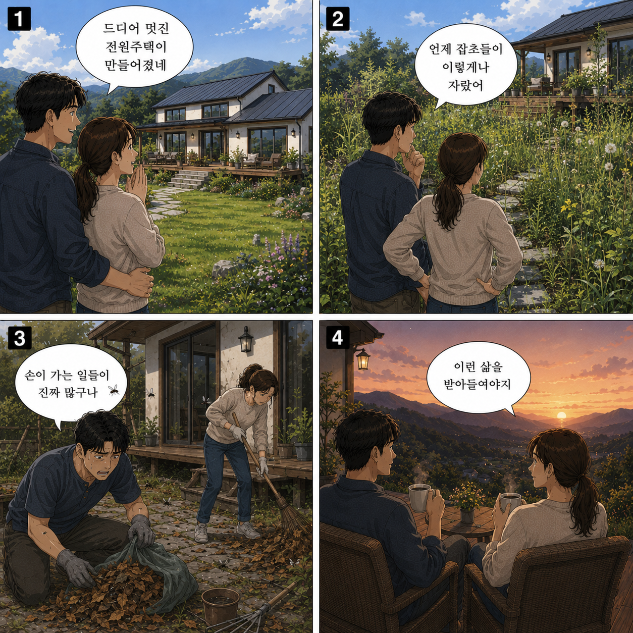 전원주택 삶에 대한 이상과 현실차이 인지