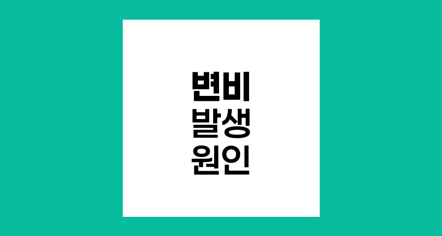 변비 발생 원인과 유발 요인