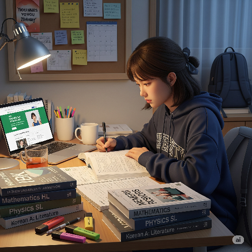 IB 교육과정으로 국내 대학 입시를 준비하는 학생의 모습