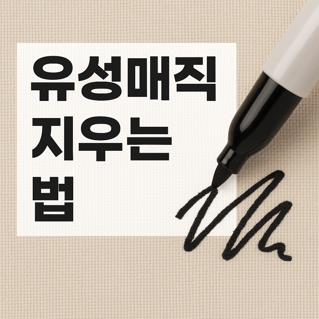 유성매직-지우는법