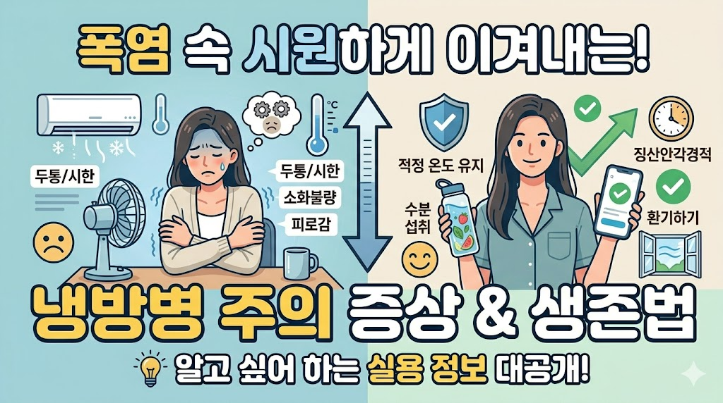 여름철 불청객 냉방병: 가벼운 감기인 줄 알았다가 고생하는 냉방병 증상과 실천 생존법