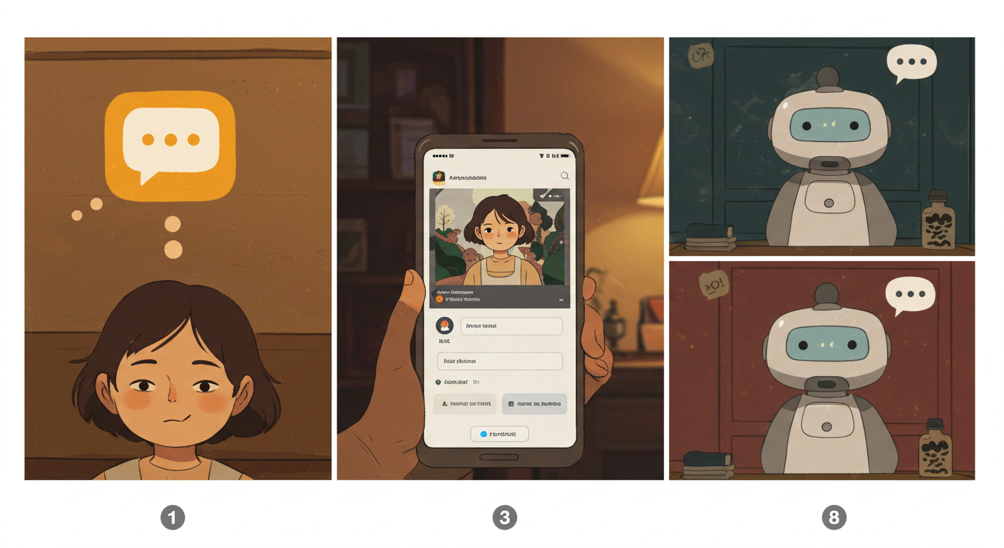 카카오톡 채널에서 메시지 발송과 게시글 발행, 자동응답을 관리하는 장면