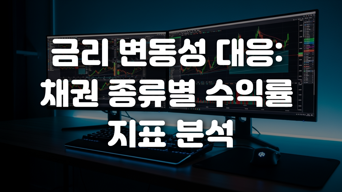 금리 변동성 대응 채권 종류별 수익률 지표 분석