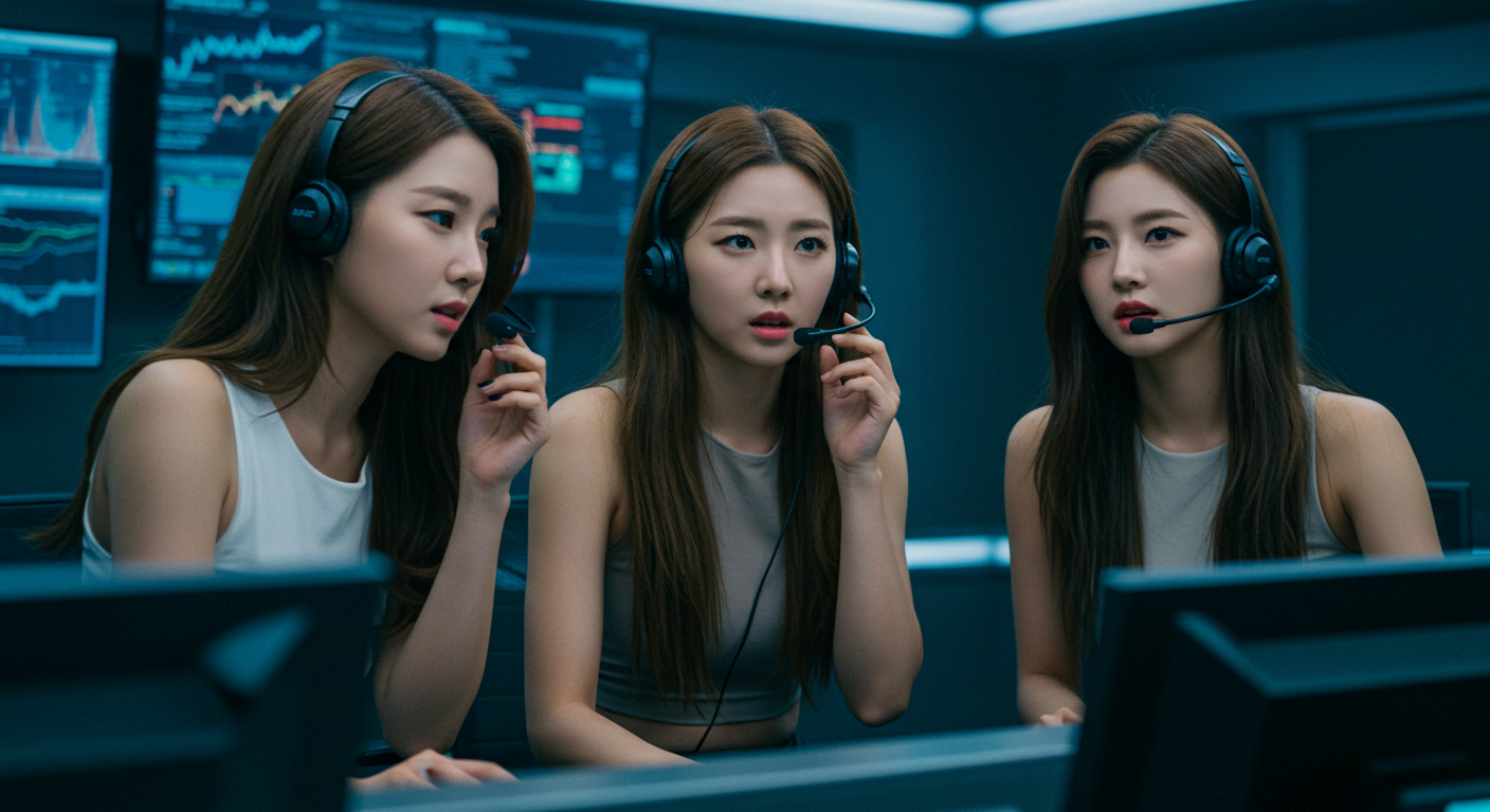 통신중인 여성들