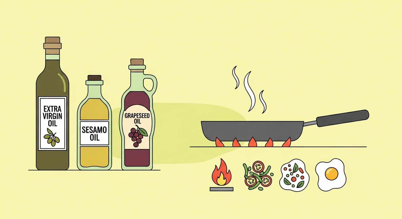 중온 조리에 적합한 오일 – 발연점 160~220℃