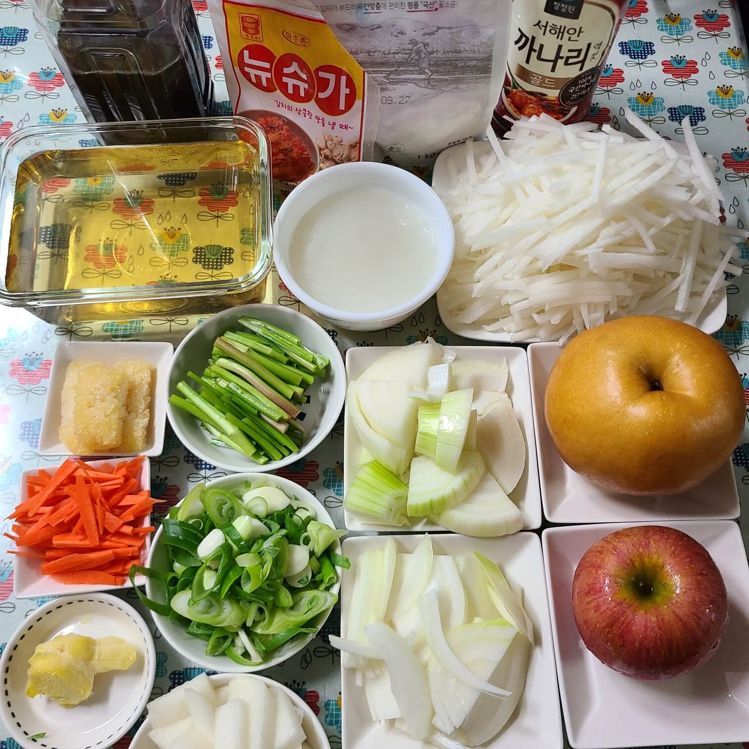 백김치 양념재료