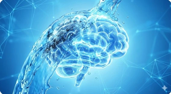 물로 깨끗해지는 뇌 이미지