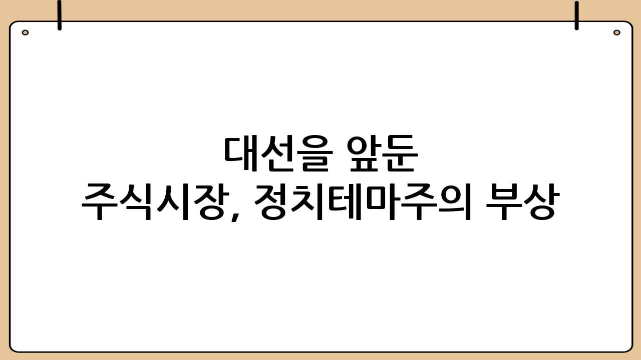 대선을 앞둔 주식시