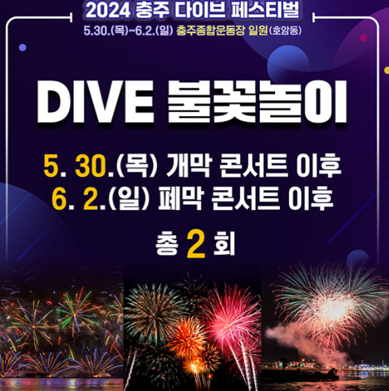 충주 다이브 페스티벌 기본정보 초대가수 (출처-홈페이지)