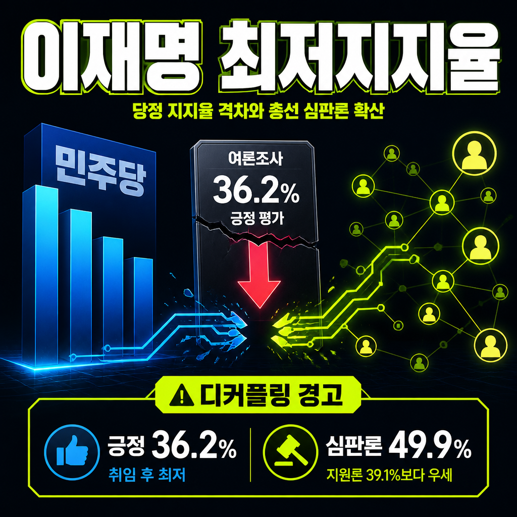 이재명 최저지지율