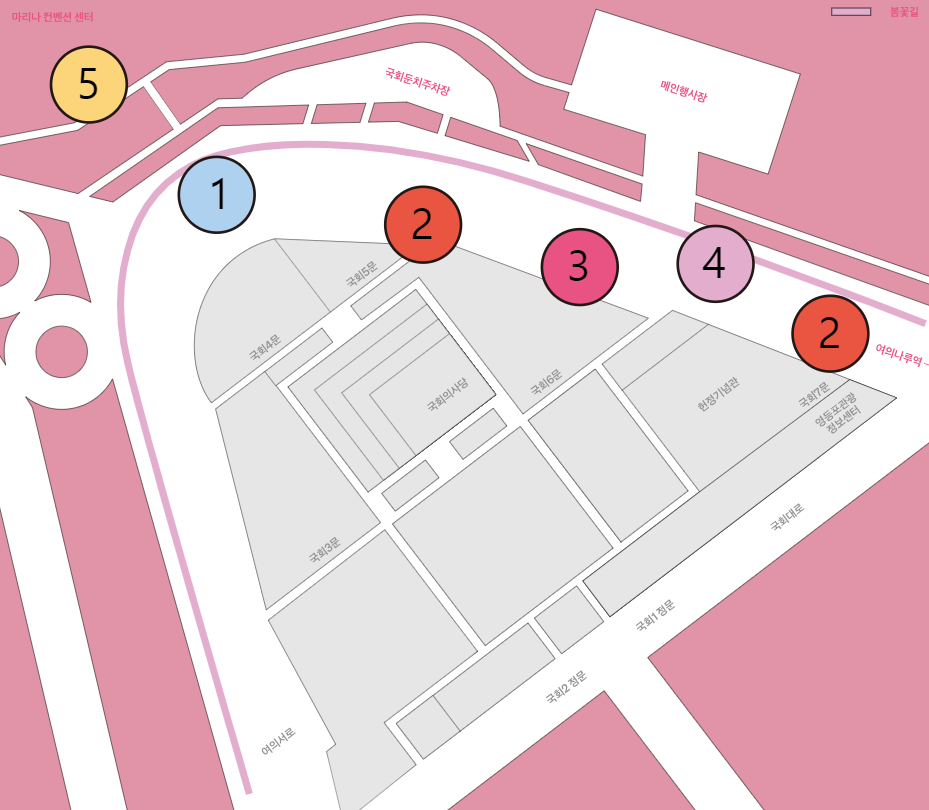 서울 여의도 윤중로 벚꽃축제. 축제장소, 축제기간, 축제행사 안내