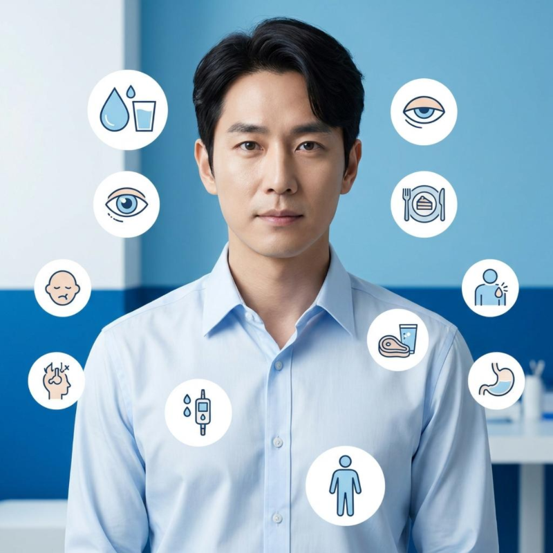 당뇨 초기증상 10가지 핵심 요약 인포그래픽