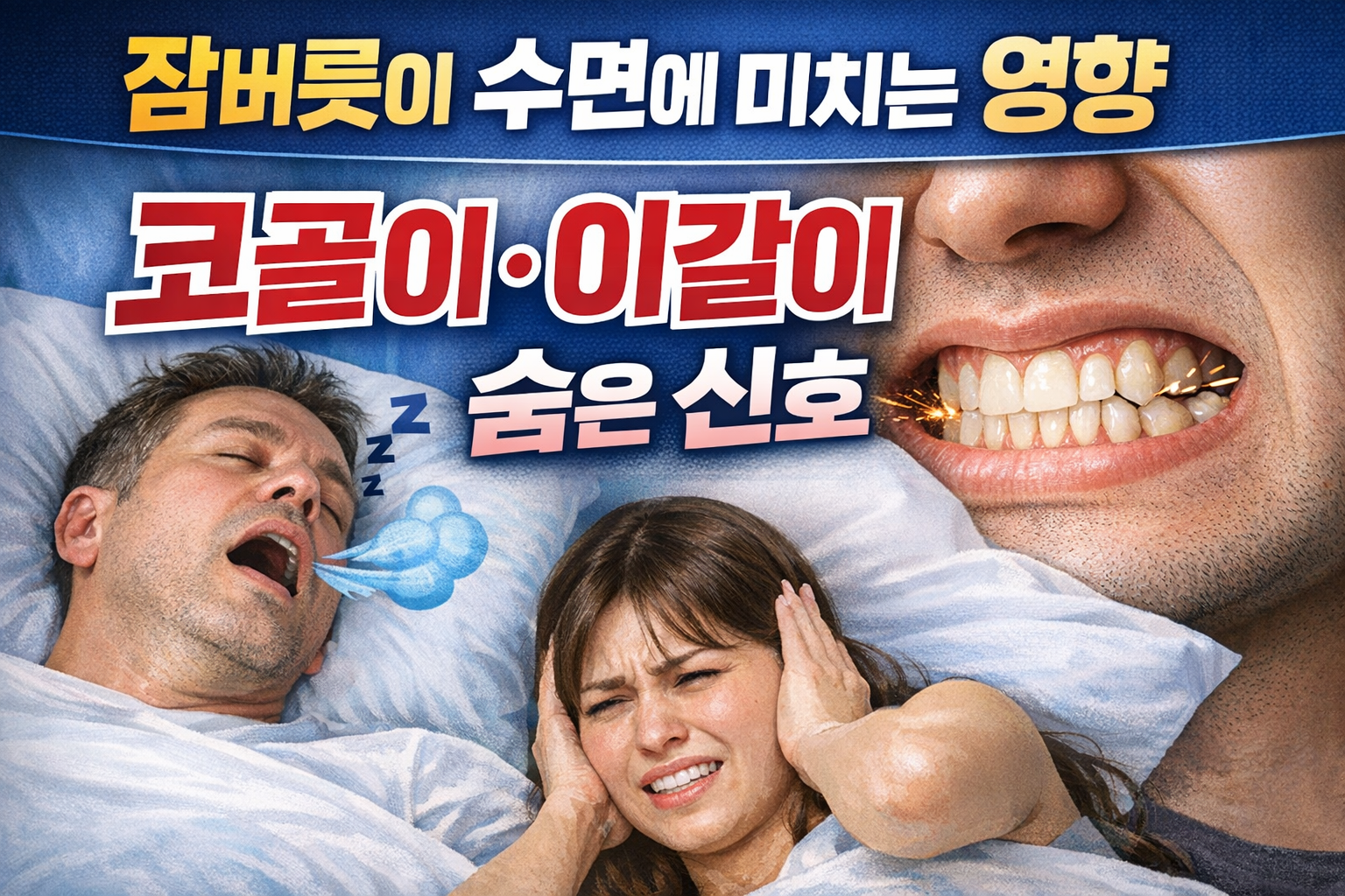 잠버릇이 수면에 미치는 영향