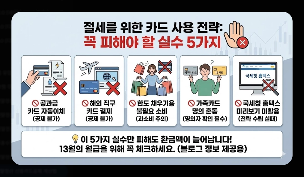 2026 연말정산 신용카드공제 계산법 완벽가이드