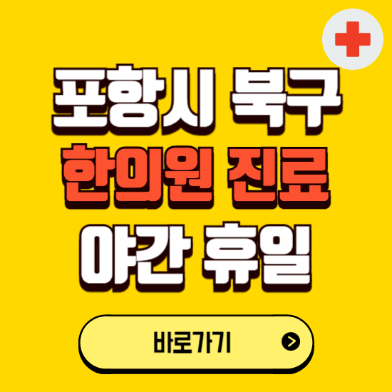 포항시 북구 야간 휴일 한의원 한방병원 찾기 ❘ 24시 일요일 주말 연휴 응급진료 추천 잘하는 곳