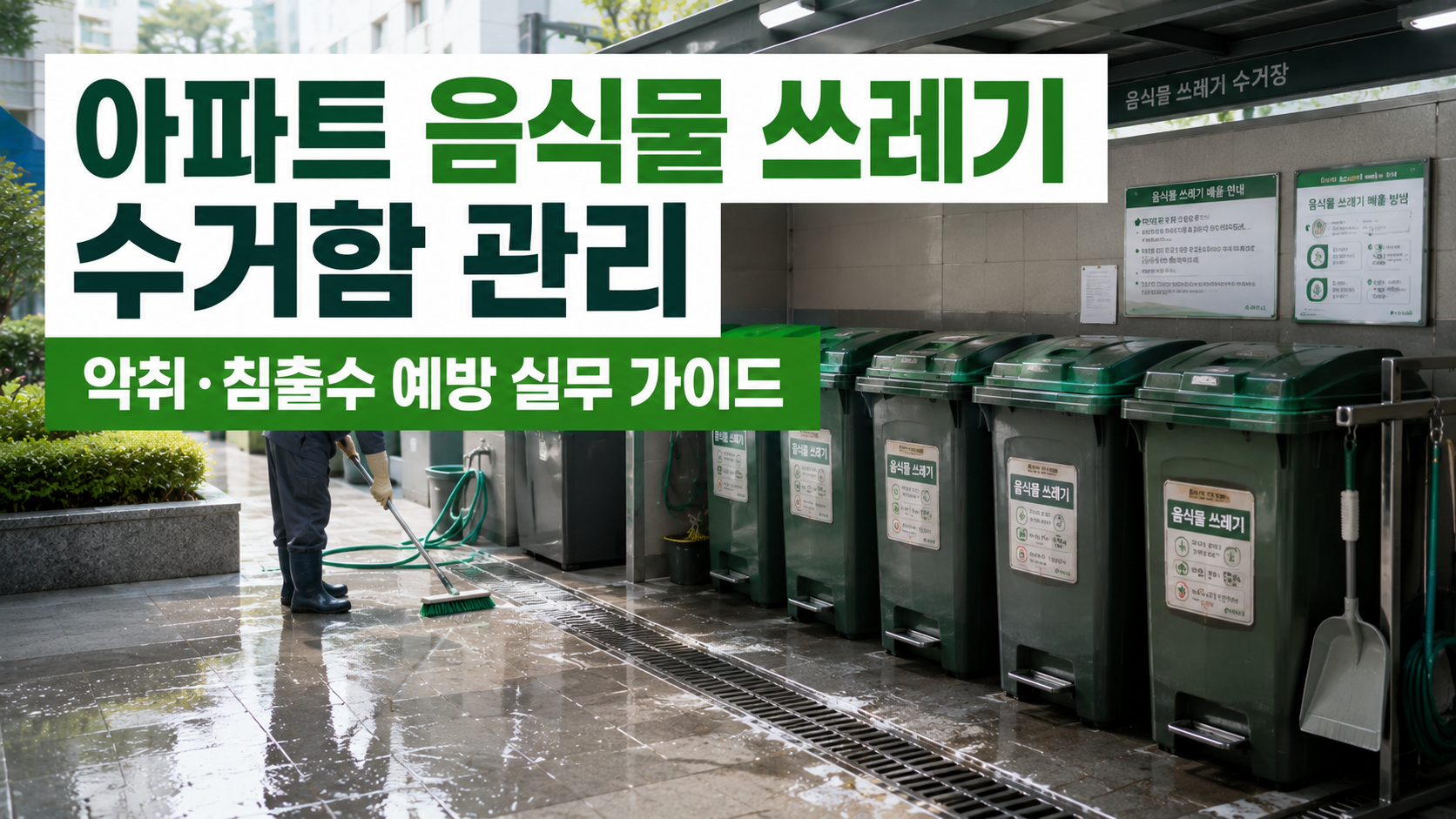 아파트 음식물 쓰레기 수거함 관리 방법, 악취와 침출수 민원을 줄이는 시설관리 실무