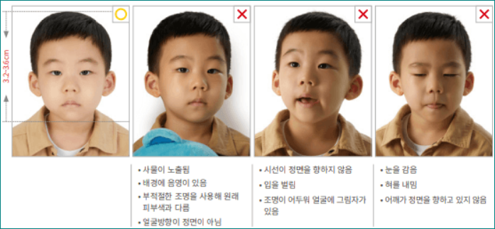 어린아이 여권사진