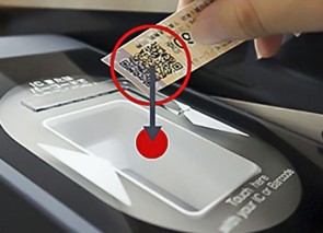 발매기 이용방벙 - 승차권 터치방법