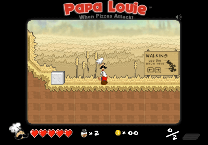 파파루이-플래시게임-시작-화면