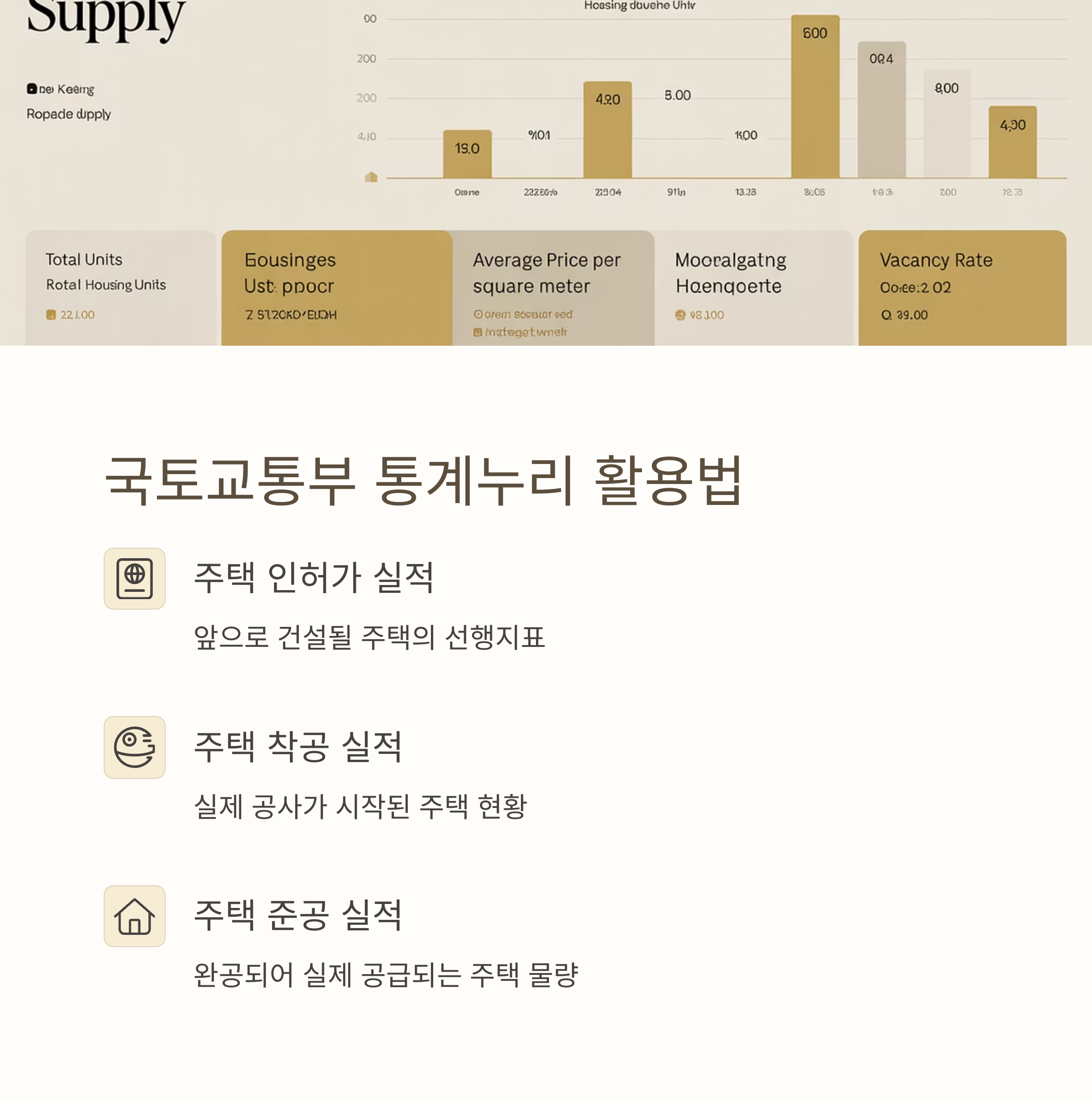 연도별 주택 공급량 확인 방법