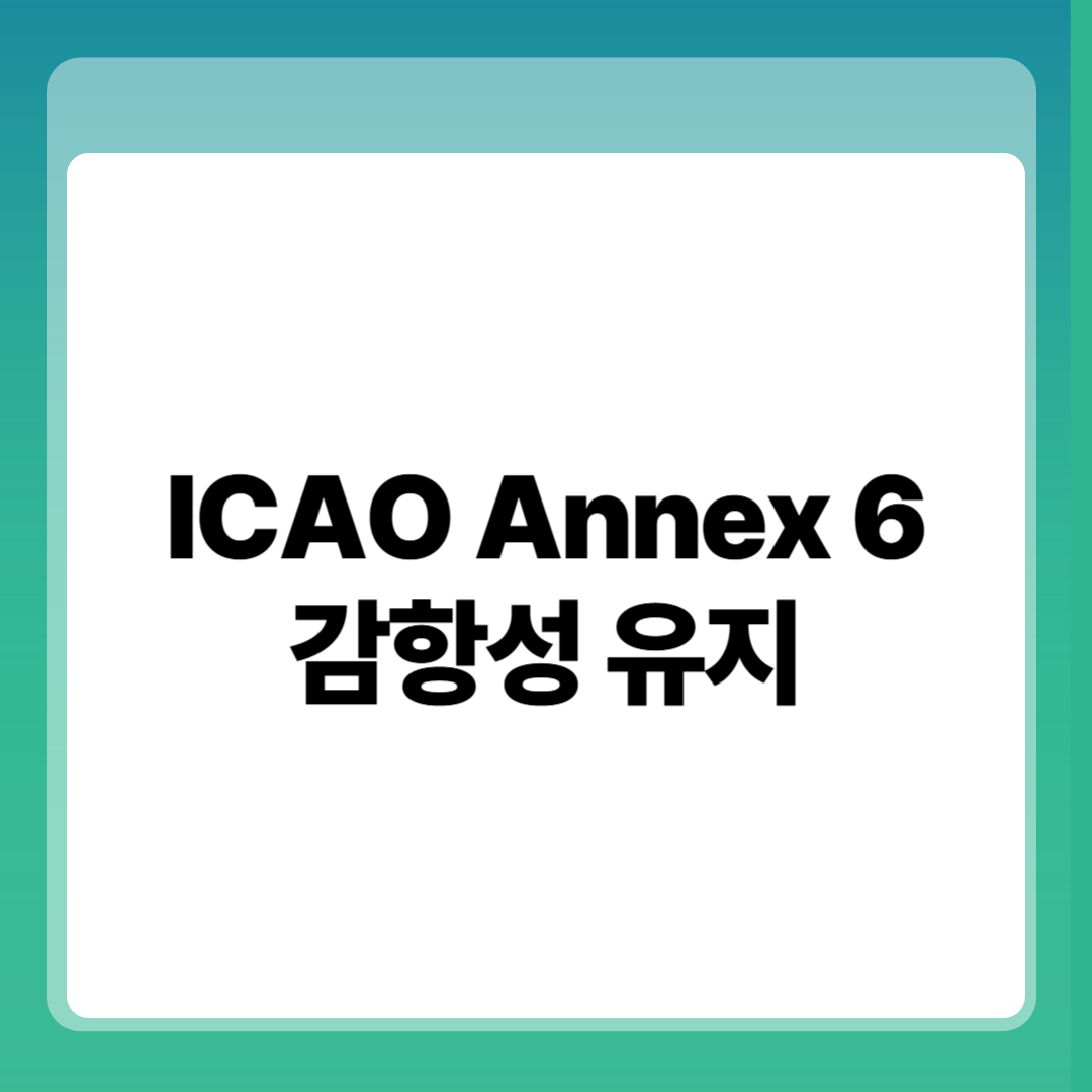 ICAO 아넥스 6에 대하여 썸네일