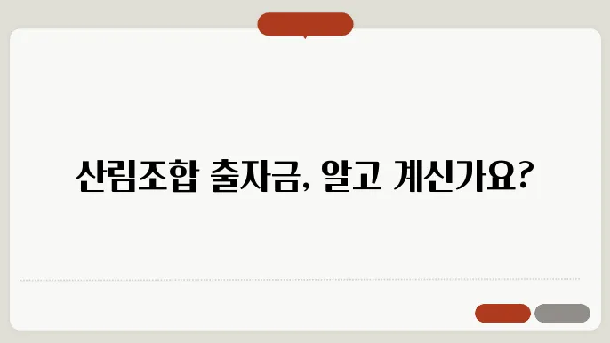 출자금 감소 추세 현황