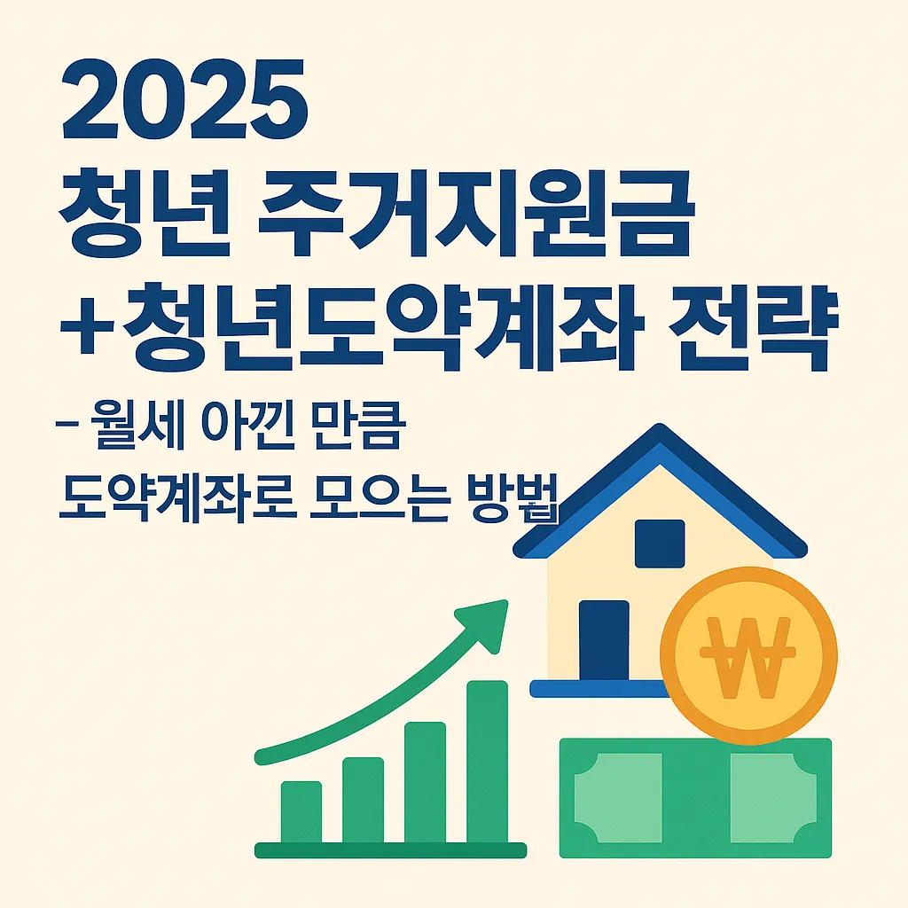 2025 청년 주거지원금 + 청년도약계좌 전략 - 월세 아낀 만큼 도약계좌로 모으는 방법